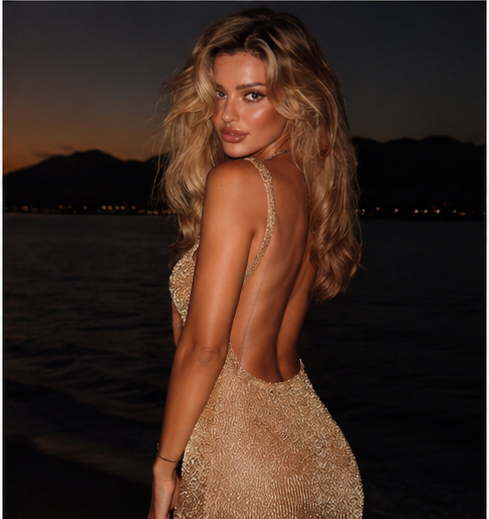 Robe dos nu Golden Aura