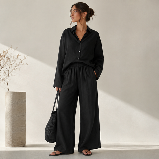 Leinen-Eleganz-Set – Hemd & Hose