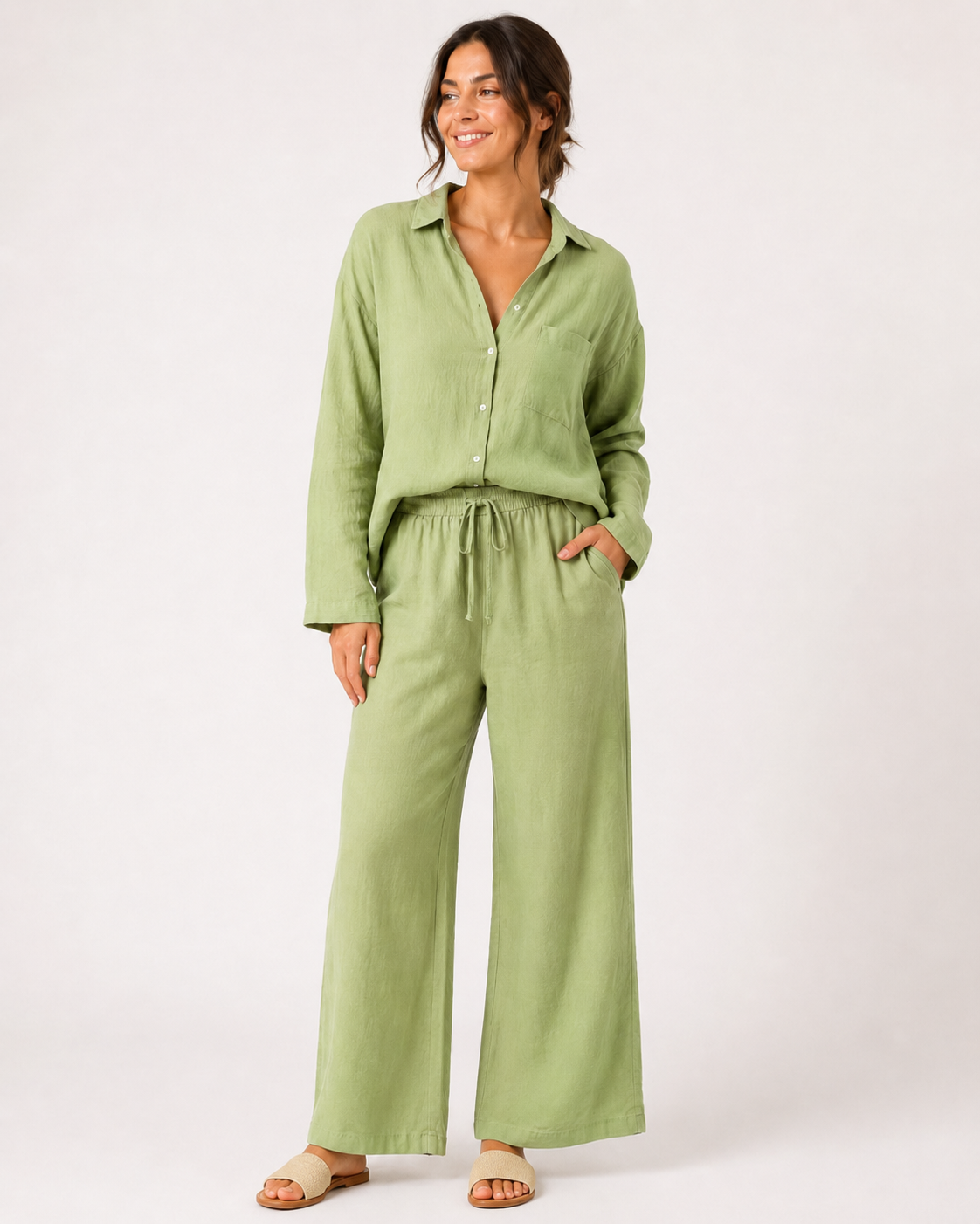 Leinen-Eleganz-Set – Hemd & Hose