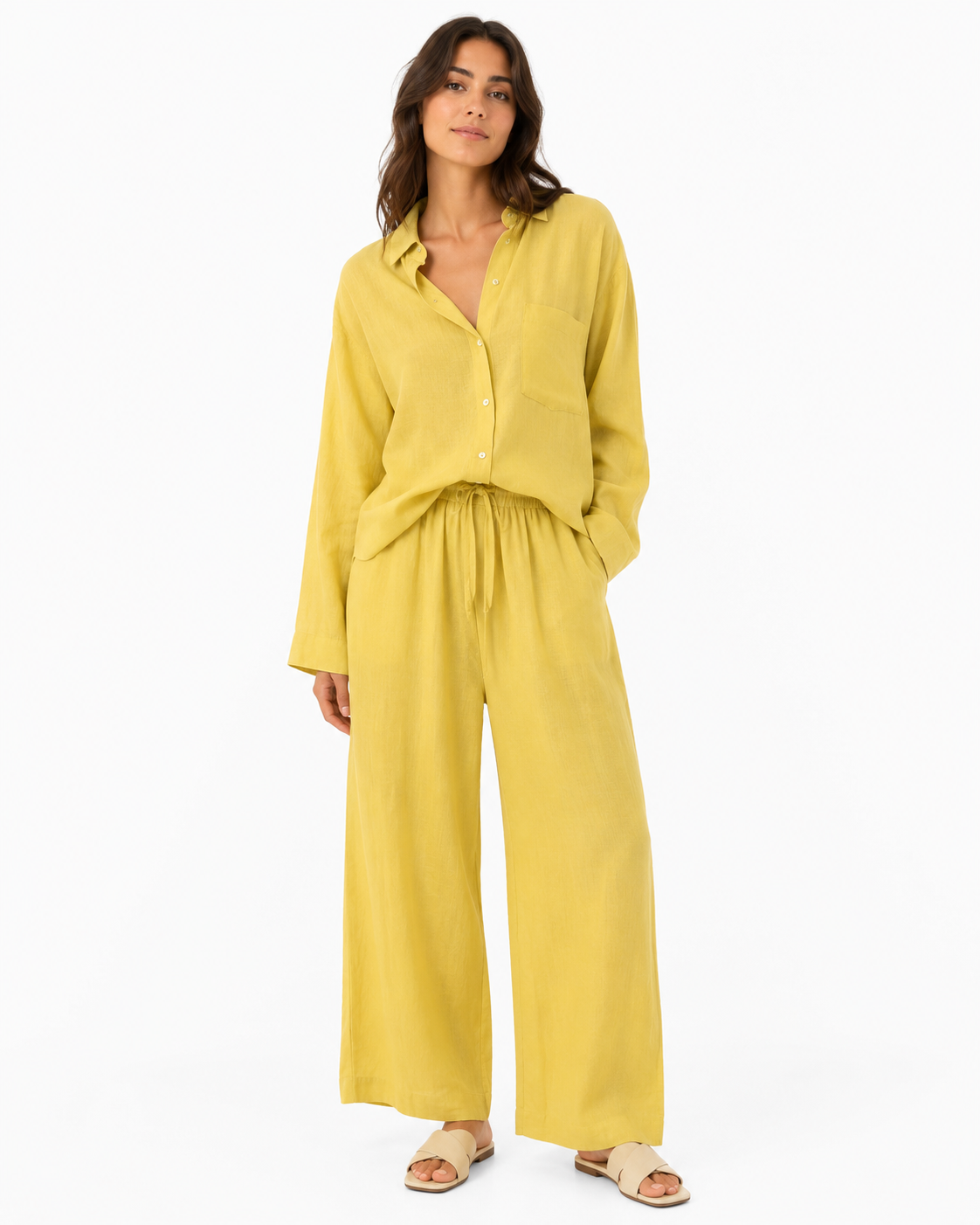 Leinen-Eleganz-Set – Hemd & Hose