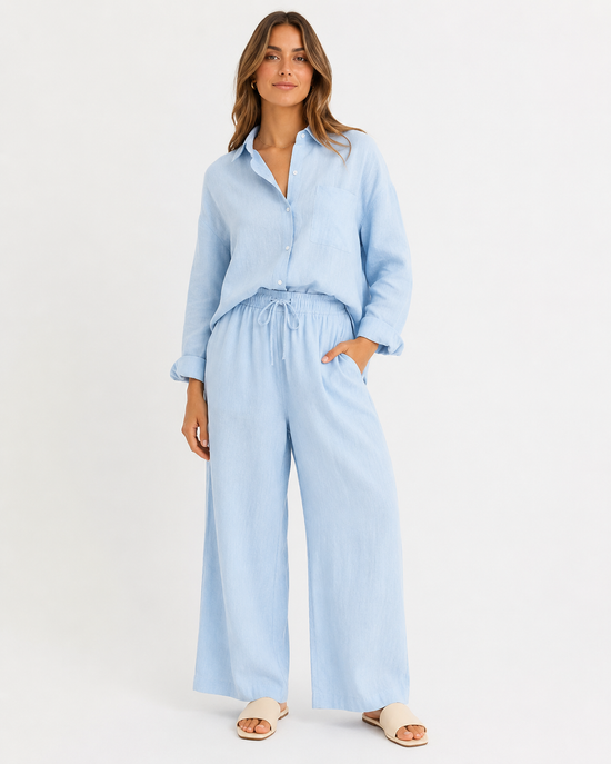 Leinen-Eleganz-Set – Hemd & Hose