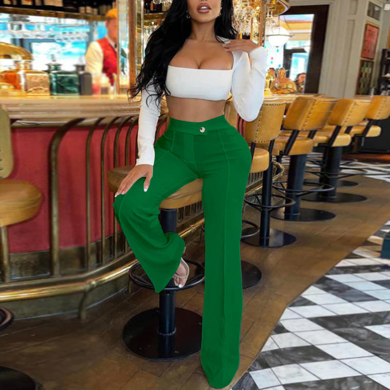 Eleganter Palazzo-Hose mit hohem Bund