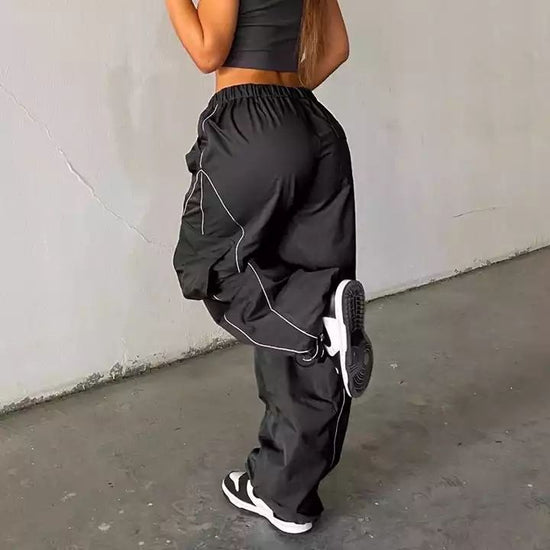 Women's Streetwear Wide-Leg Cargo Pants